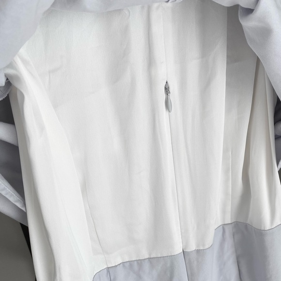 Theory Layered Shift Dress in Hydrangea Twist Twill - Picture 4 of 9